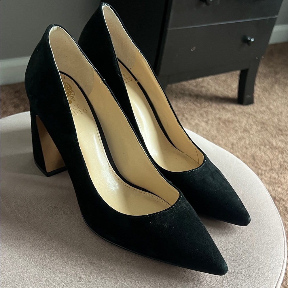 Vince Camuto Black Suede Heels